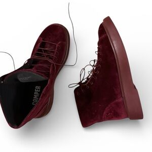 Camper new boots size 39 in perfect condition,burgundy colour
